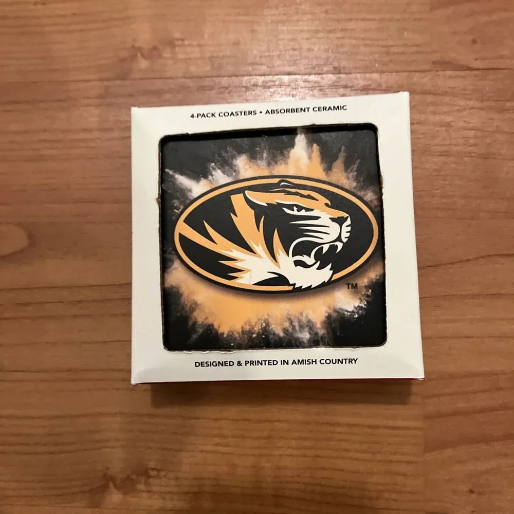 Missouri (Mizzou) Tigers 4-Pack Ceramic Coasters